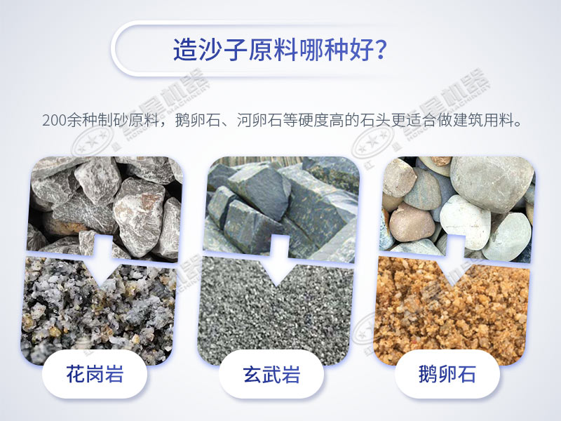 高質(zhì)量機(jī)制砂原料主要來(lái)源
