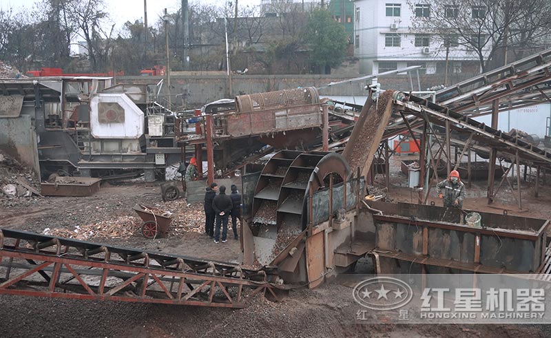 建筑垃圾處理設備加上洗砂機，效果更好
