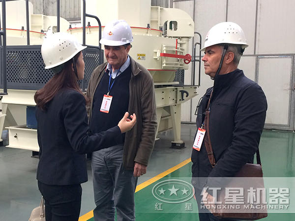 1263型沙礫料制砂（沙）機(jī)用戶來(lái)廠參觀圖