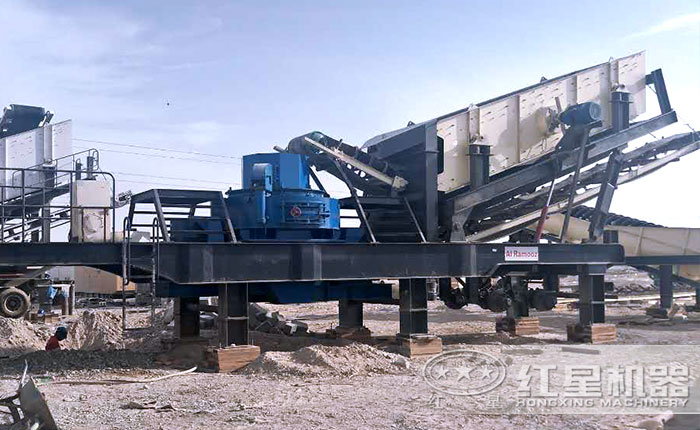移動小型打沙機(jī)現(xiàn)場